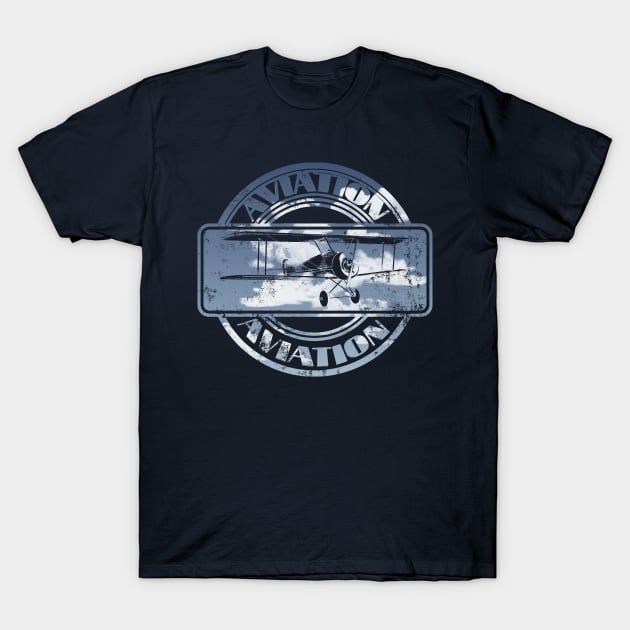 Retro Aviation Badge T-Shirt by macdonaldcreativestudios